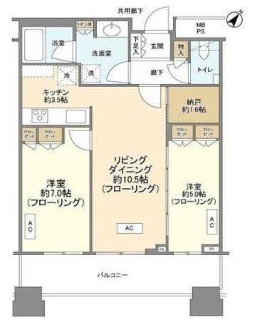 ル・サンク大崎ウィズタワーの物件間取画像